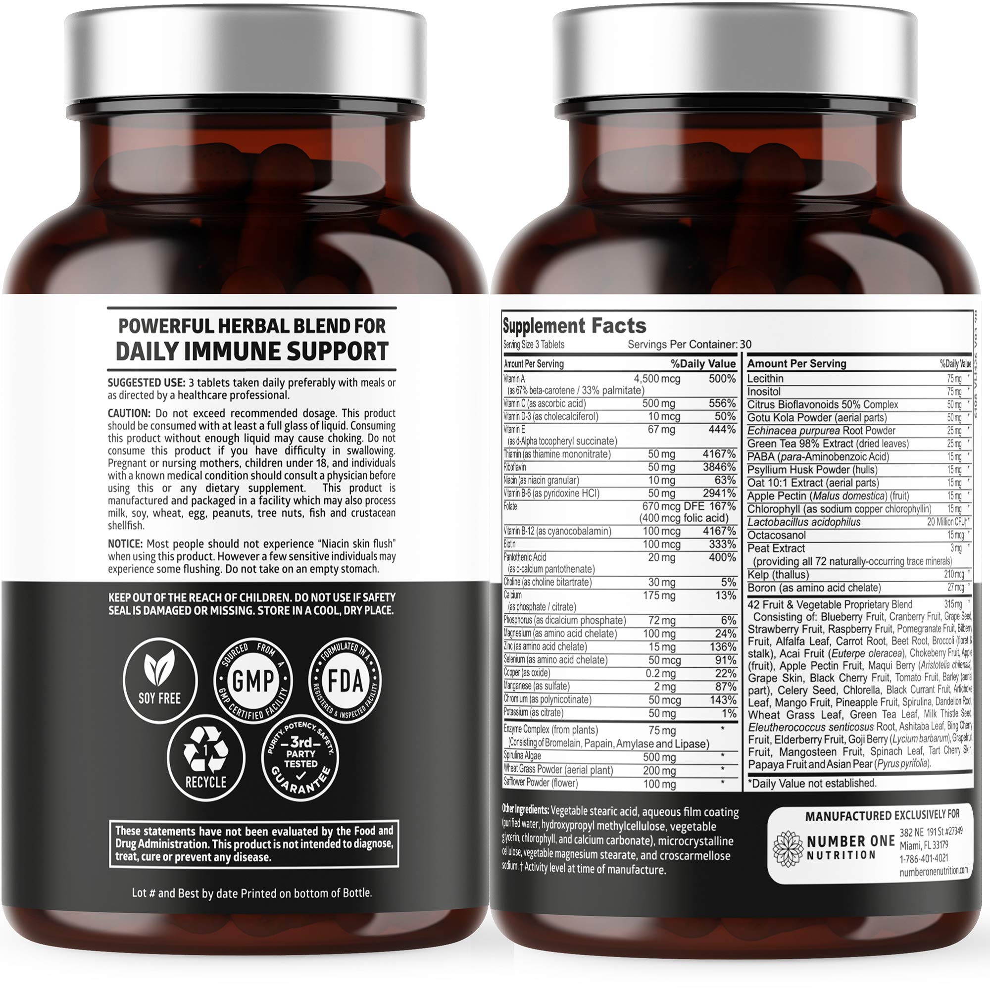 Graphic showing 42 fruits and vegetables included