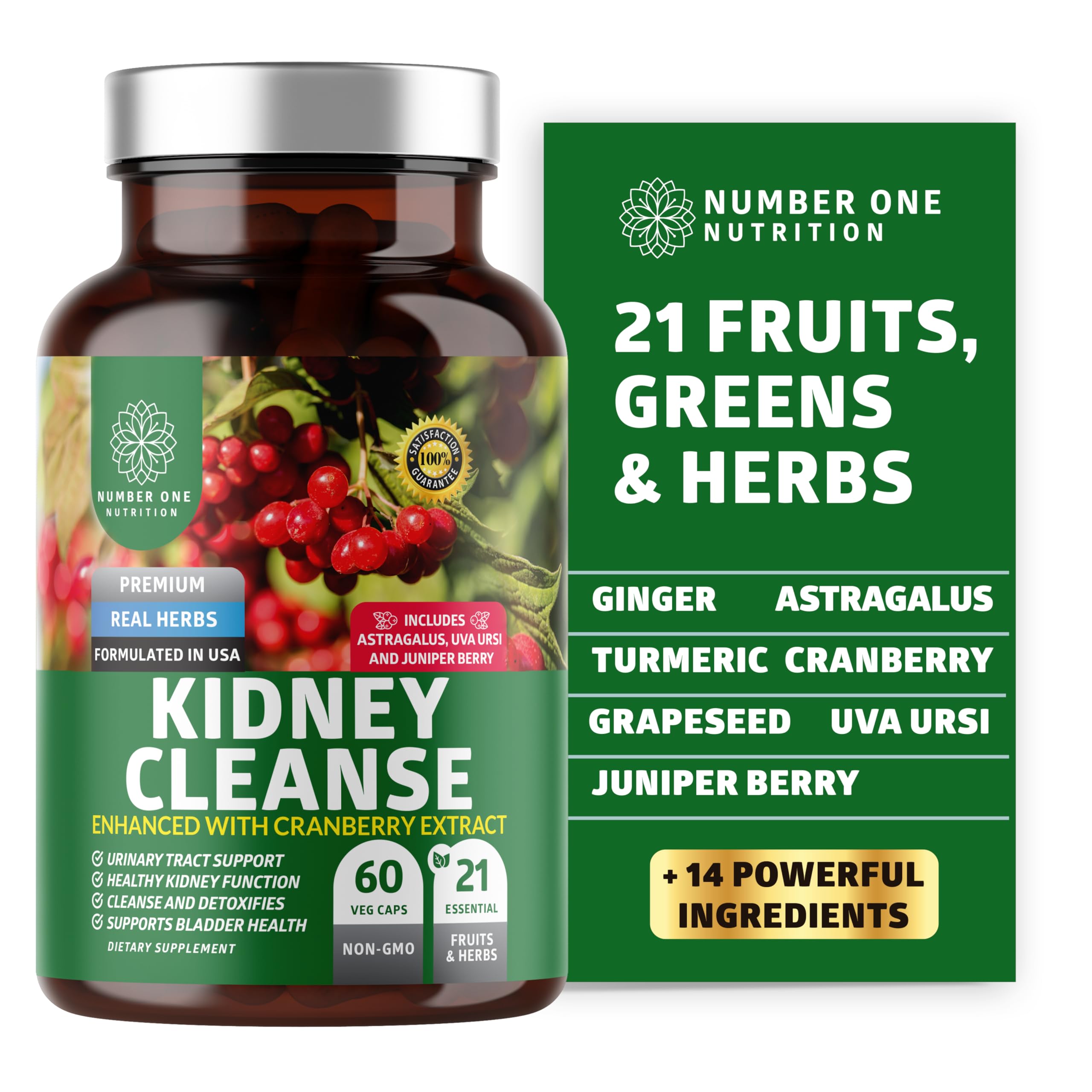 N1N Kidney Cleanse bottle with 60 vegan capsules