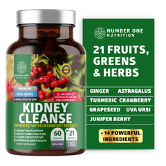 N1N Kidney Cleanse bottle with 60 vegan capsules