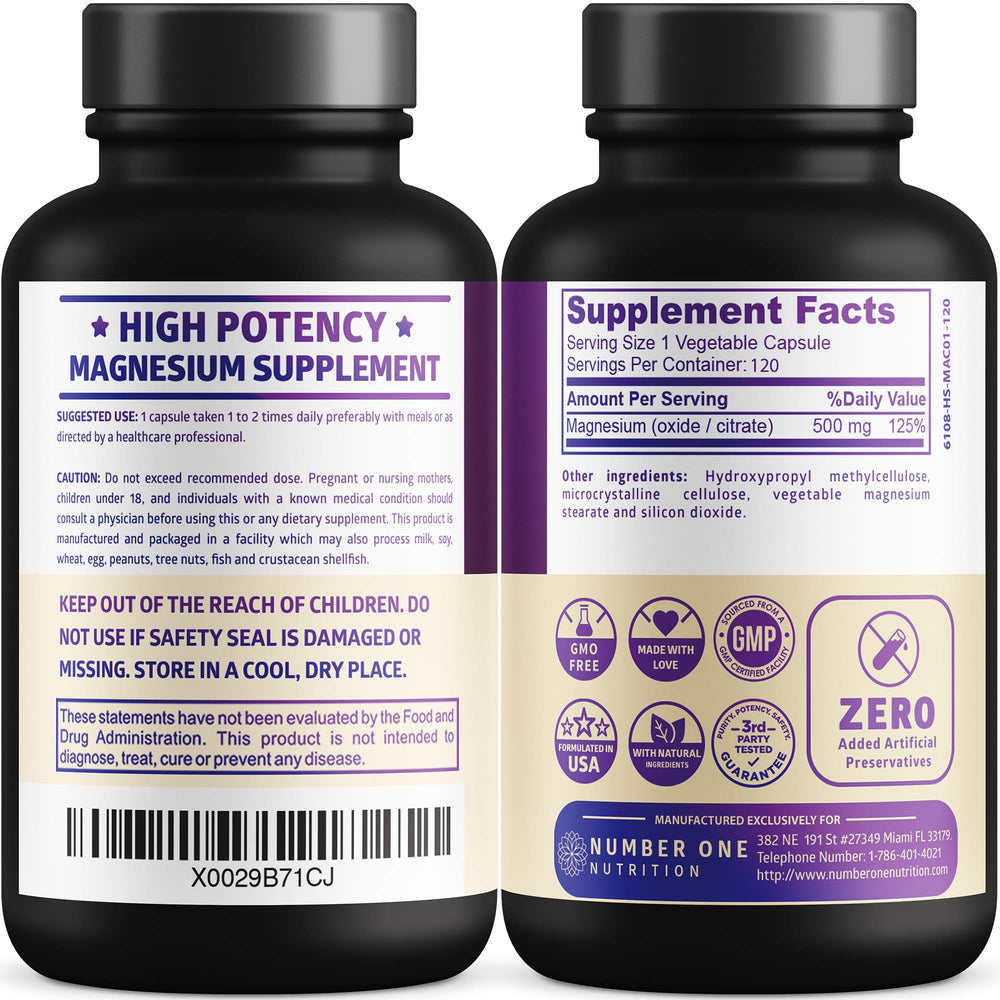 Ingredient highlight: Magnesium Citrate and Magnesium Oxide