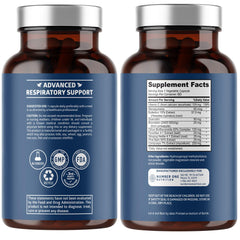 Close-up of natural ingredients for lung support: Cordyceps, Vitamin C, Quercetin