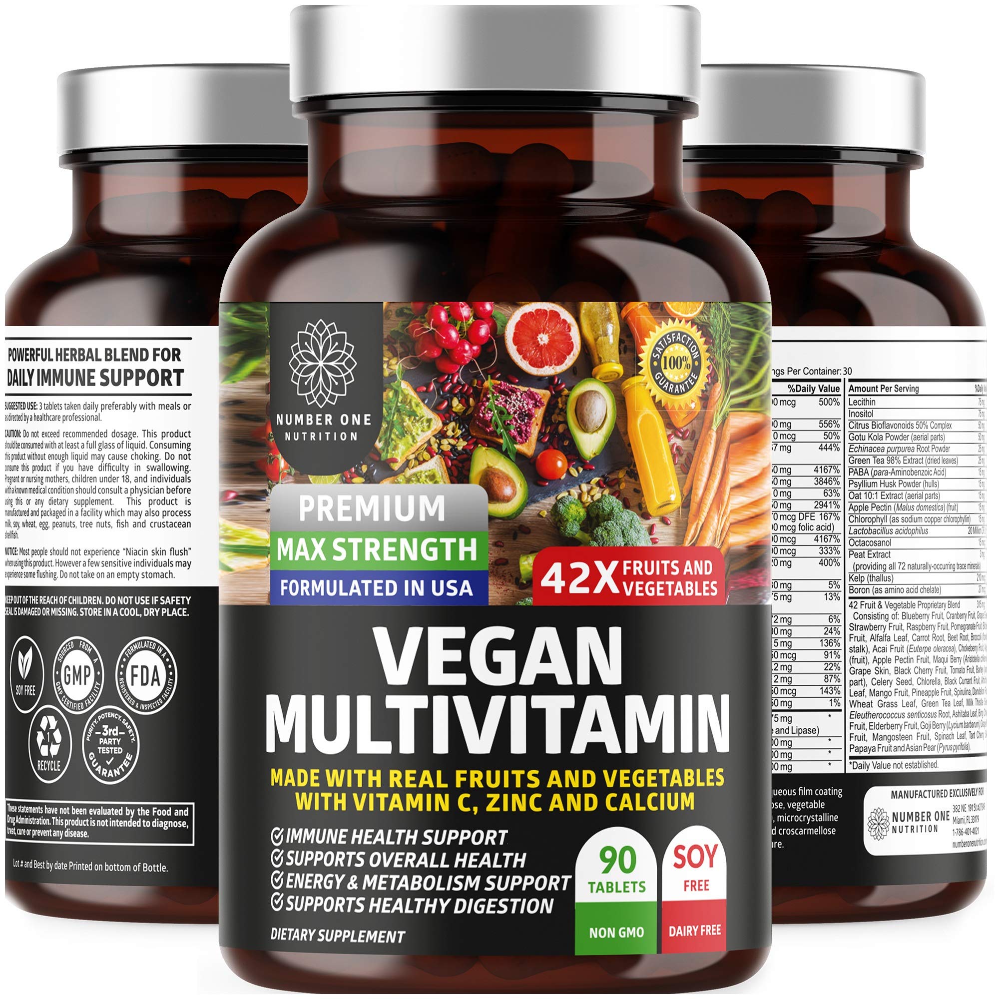 Hero product bottle of N1N Premium Plant-Based Multivitamin