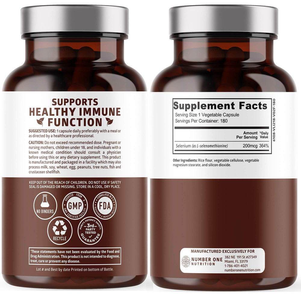 Close-up of N1N Selenium capsules