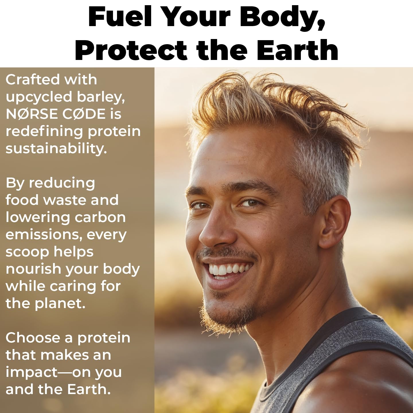 Vanilla plant-based protein smoothie with frothy texture