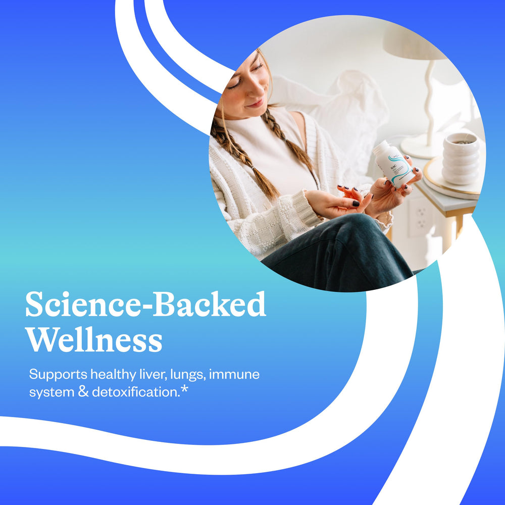 Capsules poured next to the NAC bottle