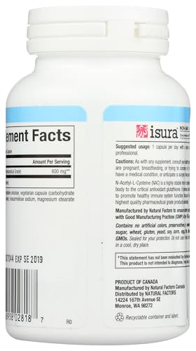 NAC 600 mg label and ingredients