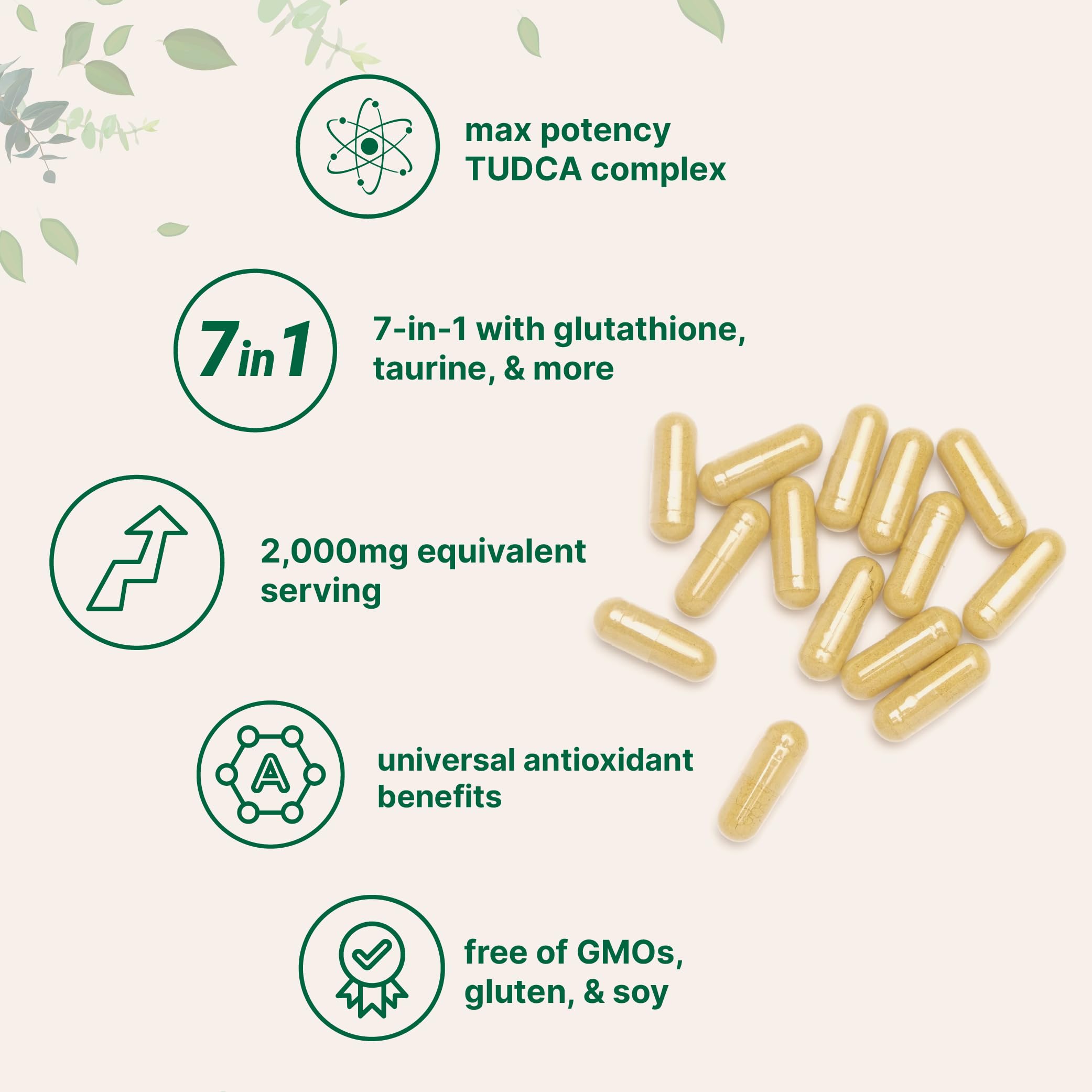 NAC, Glutathione, Milk Thistle, Dandelion, Artichoke, Taurine illustration