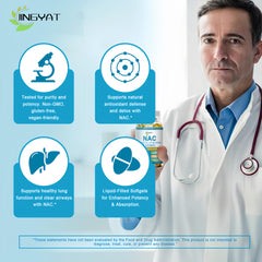 NAC 1200 mg softgels highlighting kidney detox support