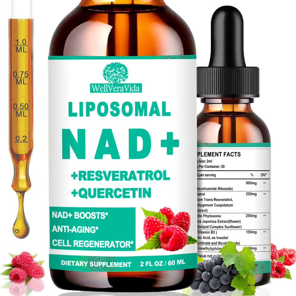 NAD liquid drops raspberry flavor 900mg
