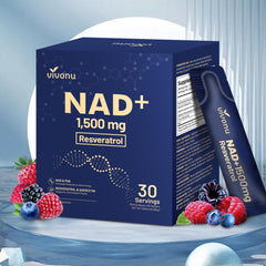 Front packaging of NAD+ liquid supplement Berry Flavor