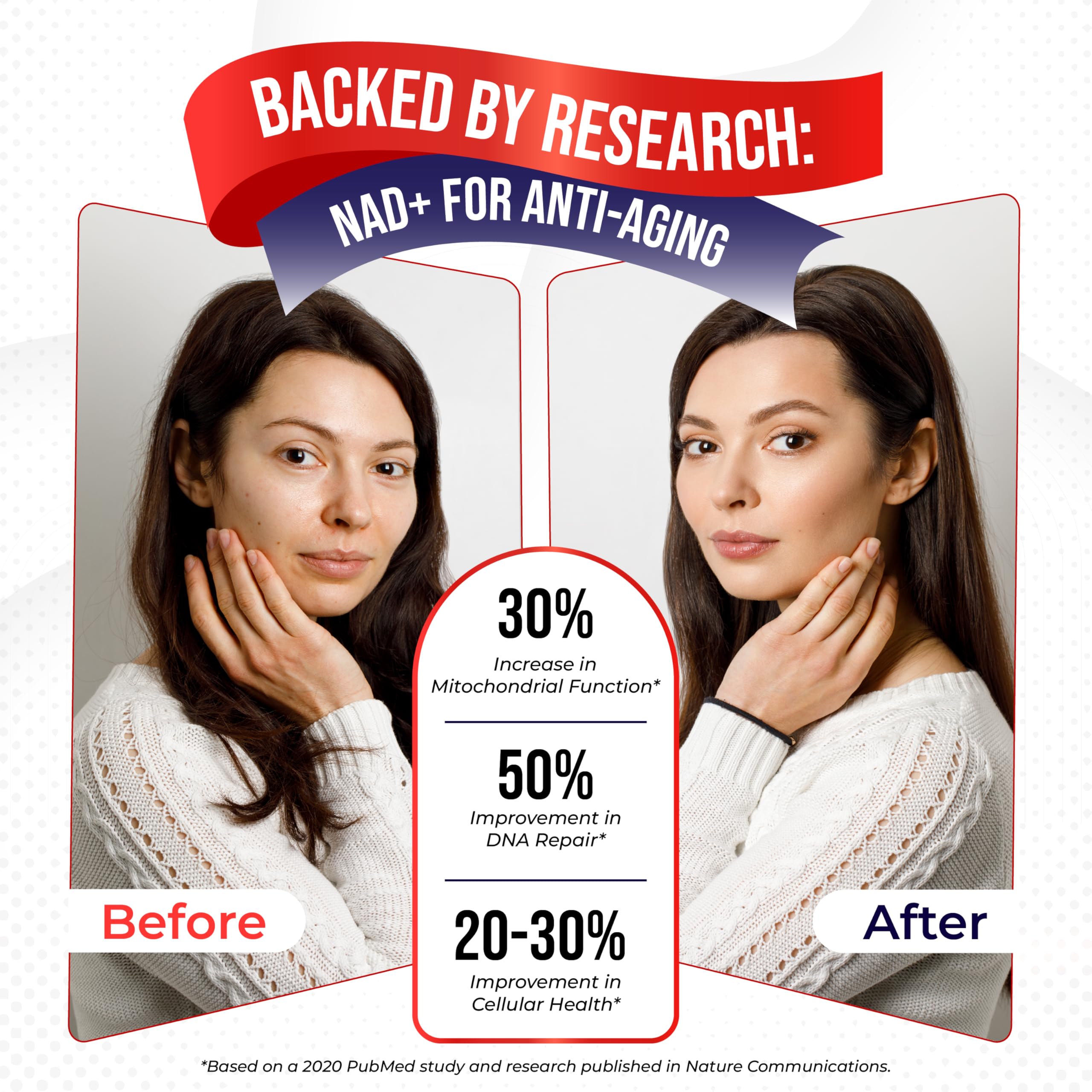 Made in USA stamp on NAD+ supplement label