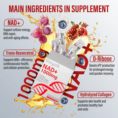 NAD+ liquid formula showing high absorption and energy support