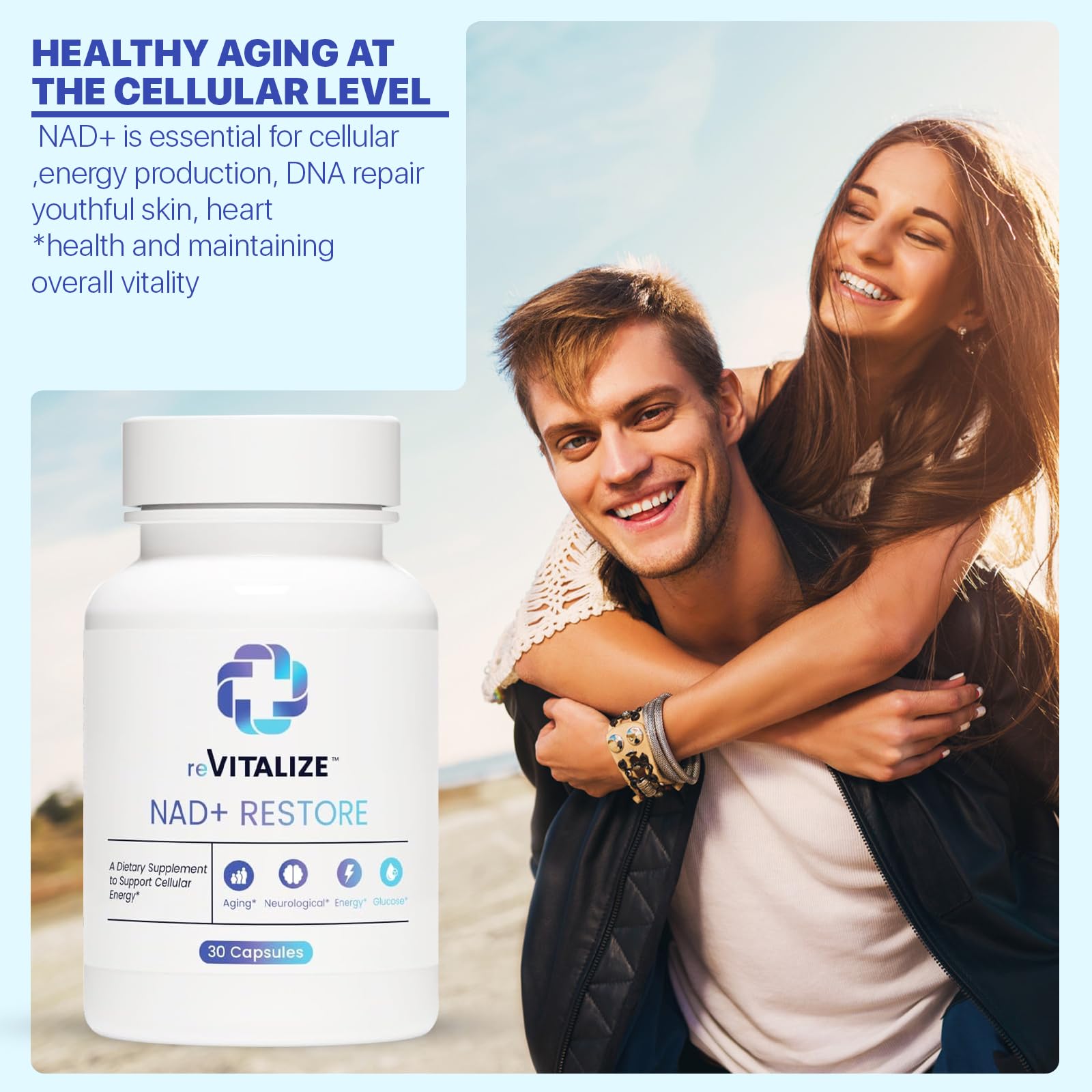 NAD+ supporting cellular maintenance and vitality