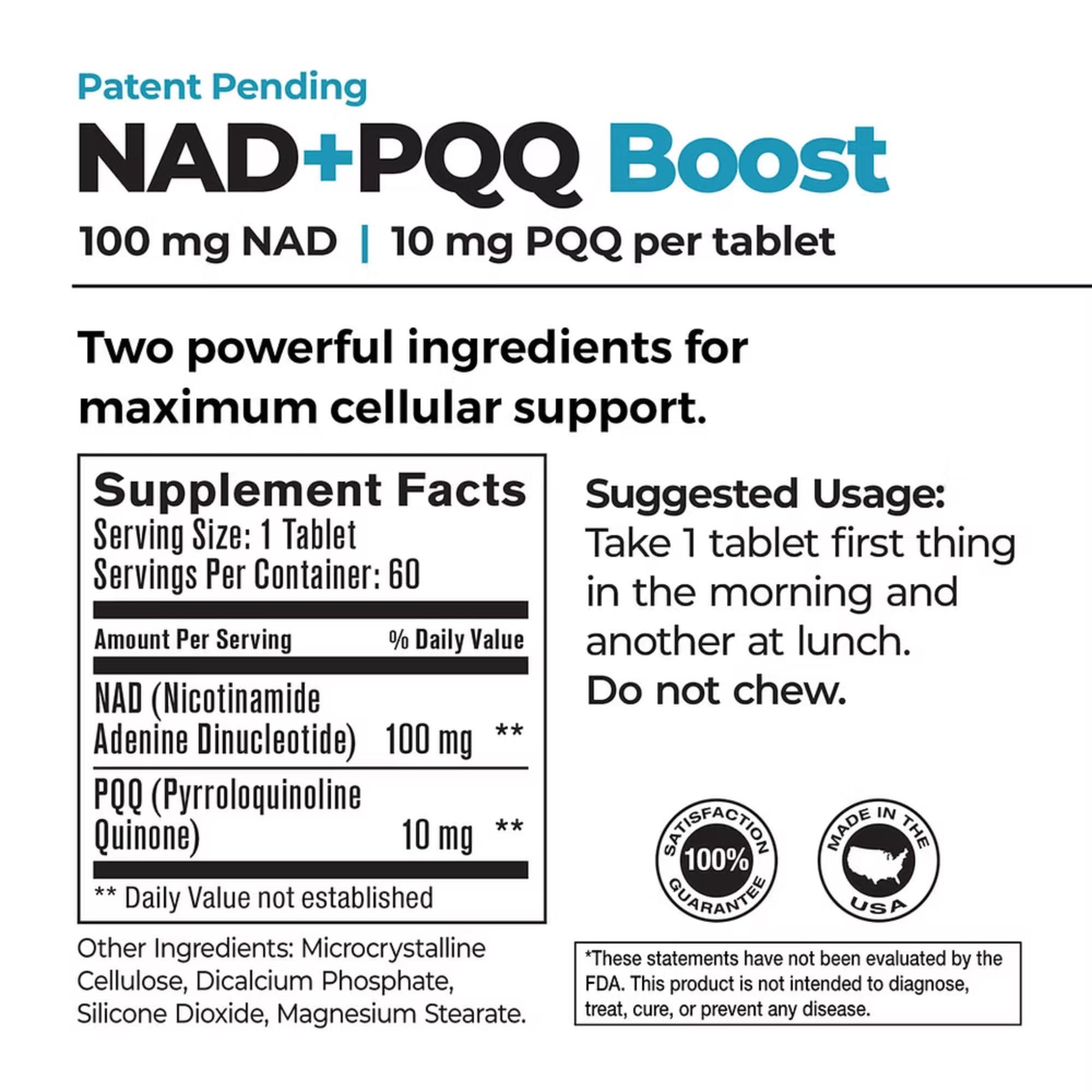 NAD+ and PQQ dual-action formula visual