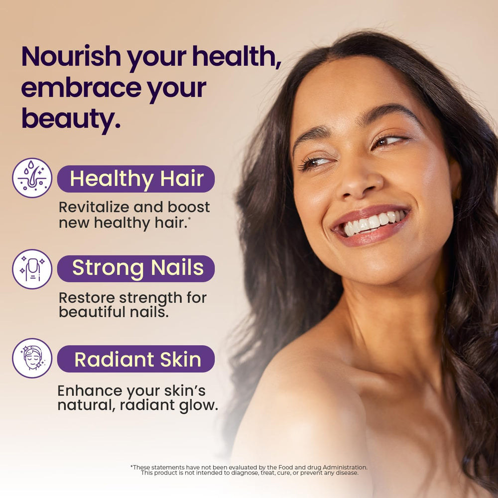 Gummy supplement close-up highlighting collagen and keratin ingredients