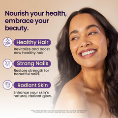 Gummy supplement close-up highlighting collagen and keratin ingredients