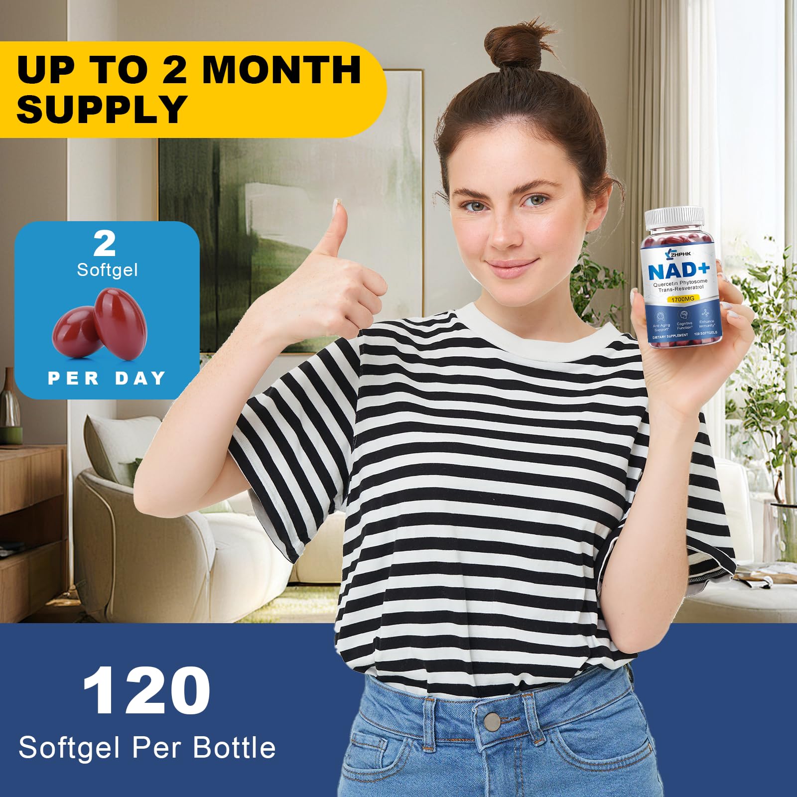 Bottle label showing 240-count and 120-day supply