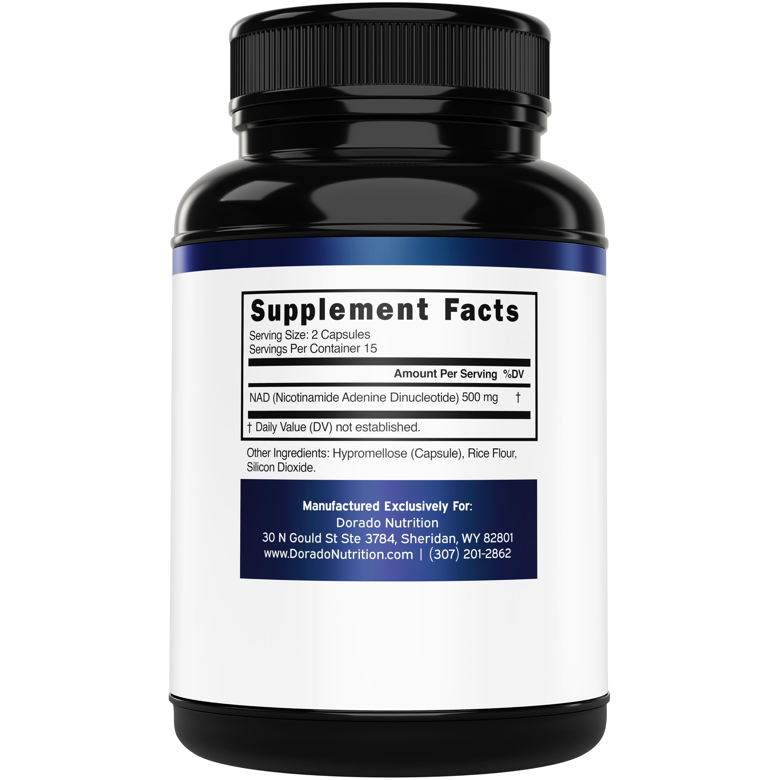 Close-up of NAD+ capsules