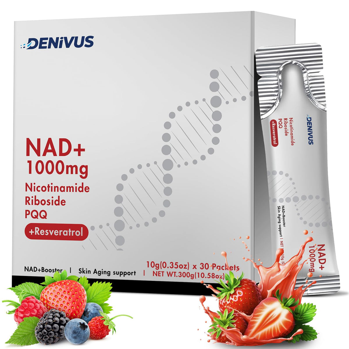NAD+ Berry Flavor Sticks packaging front