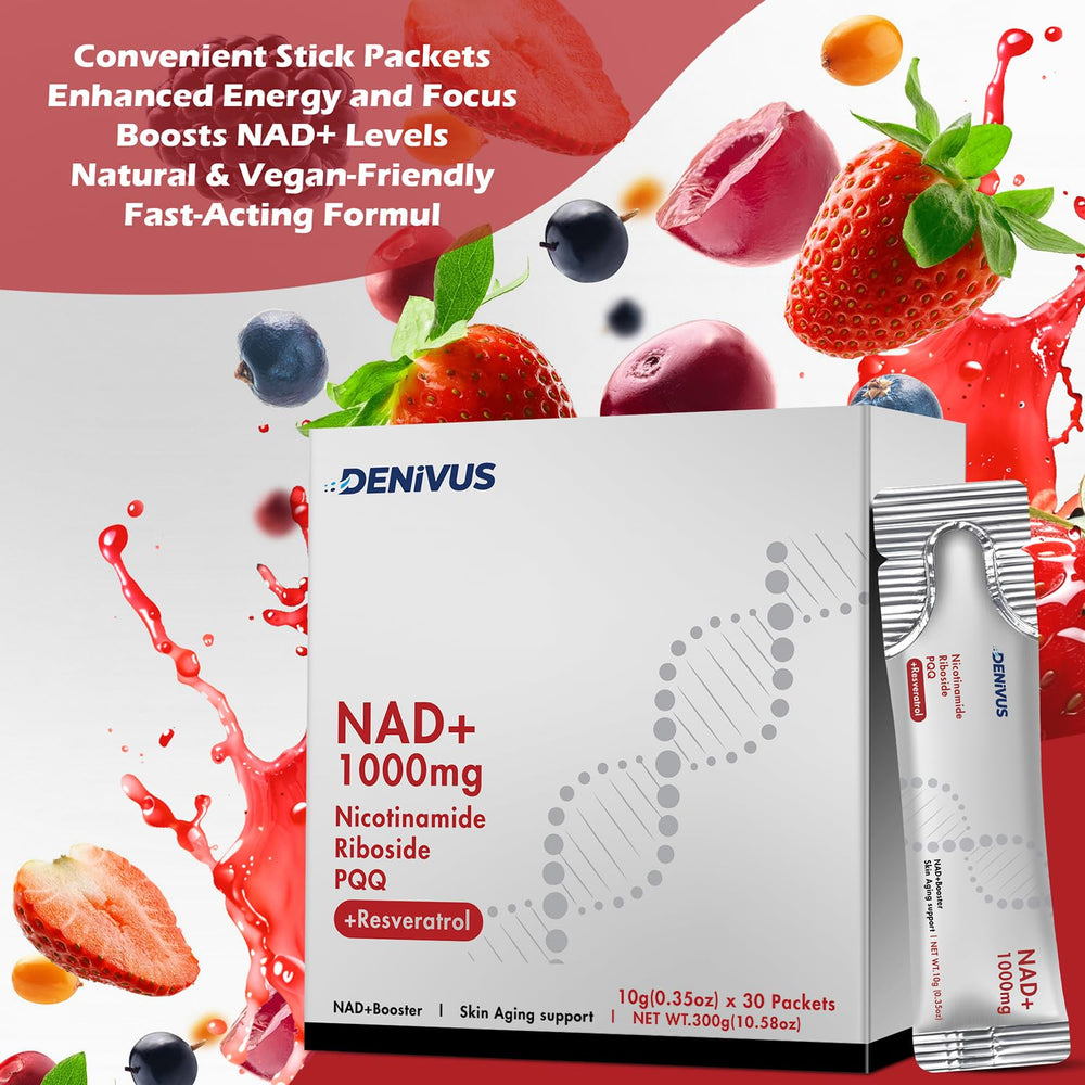 Close-up: NR, Resveratrol and PQQ ingredient panel