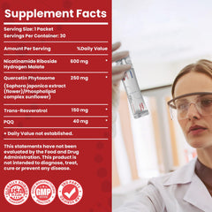 Box containing 30 NAD+ Berry Flavor Sticks