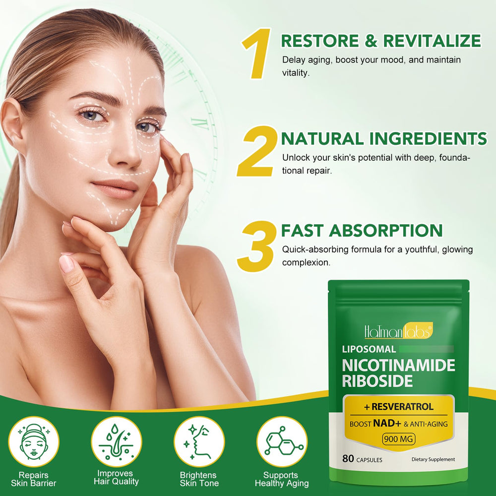 Packaging of NAD Supplement bottle and box