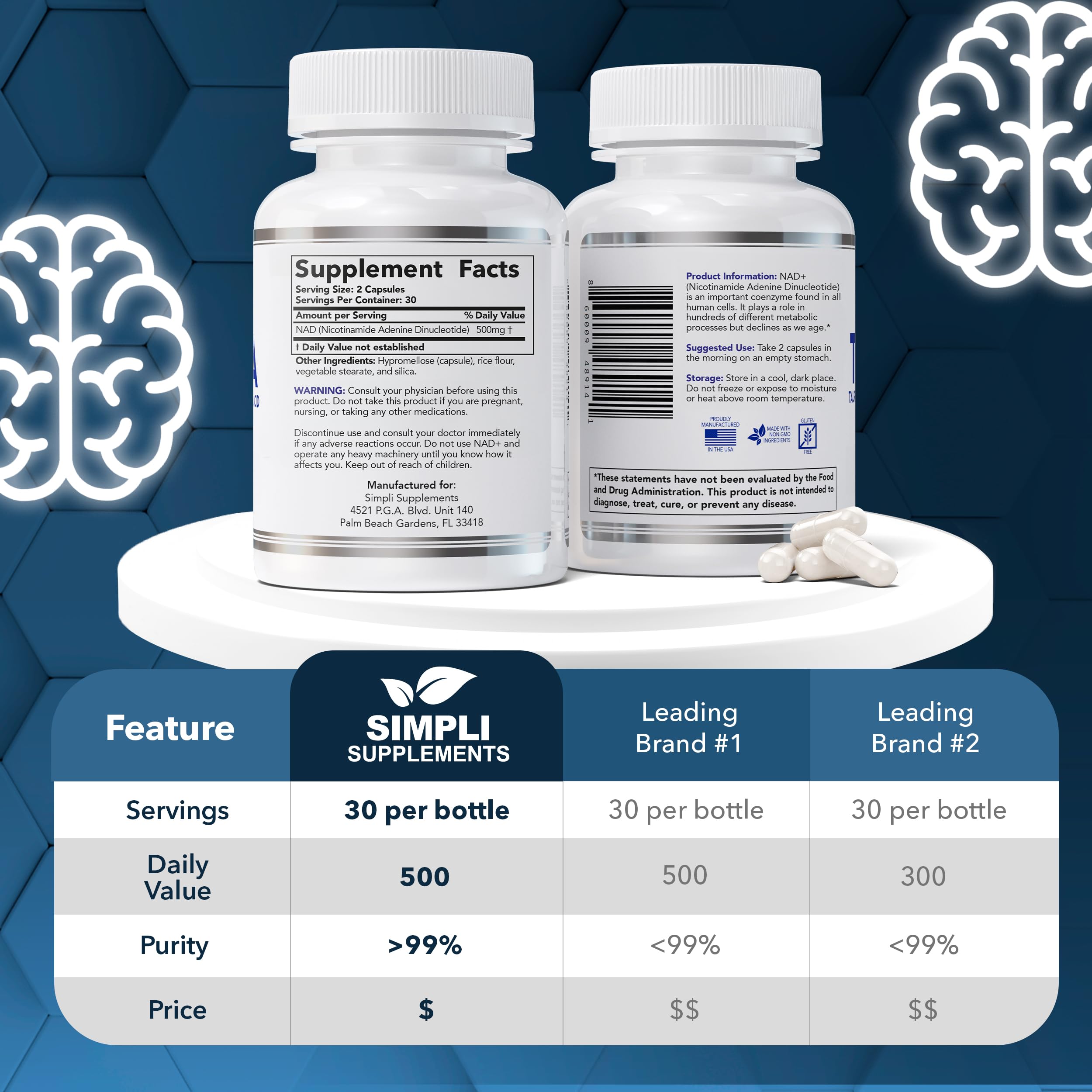 USA GMP-certified facility seal indicating quality
