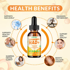 Close-up of NAD supplement liquid dropper