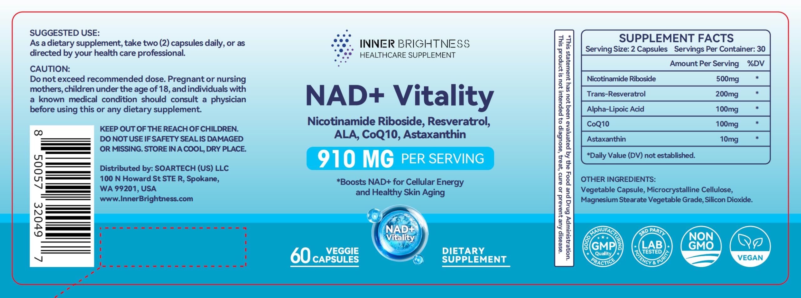 Product packaging showing 60 vegetarian capsules