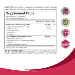 β-NAD+ and Trans-Resveratrol ingredients illustration