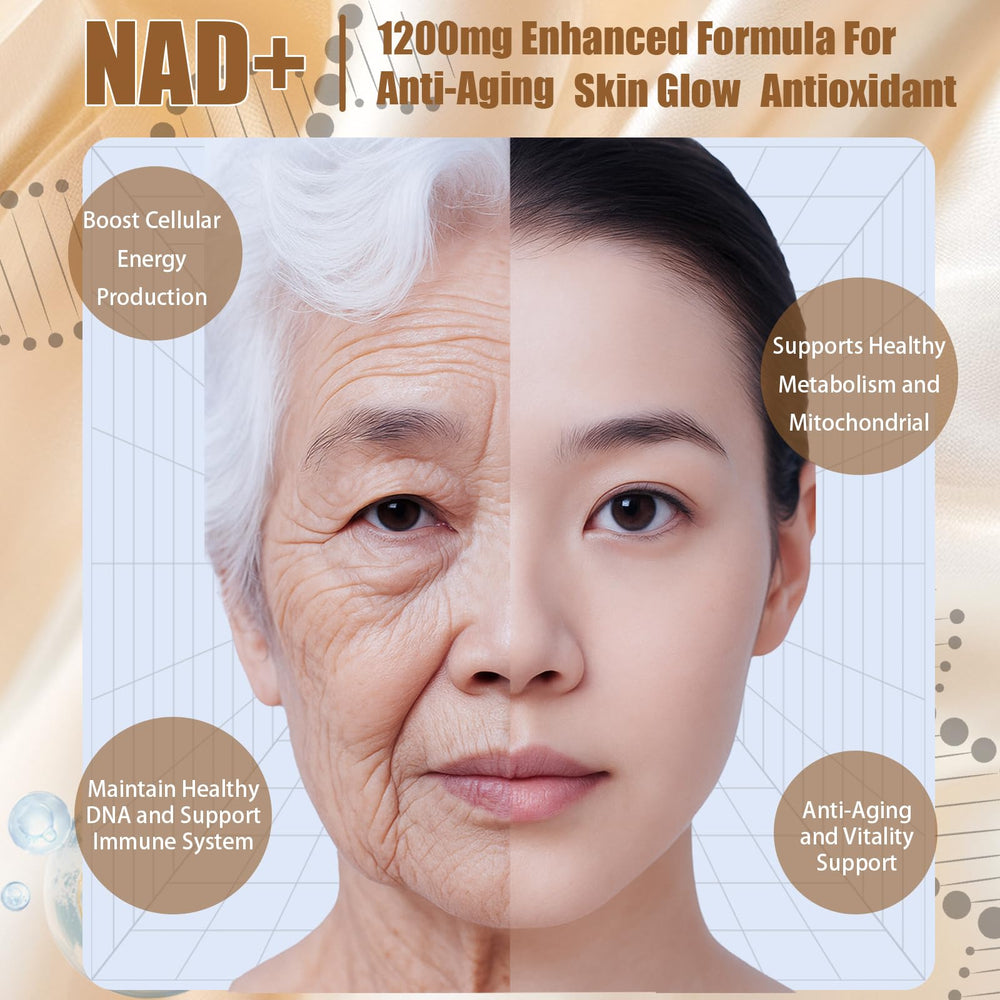 Packaging and label of NAD+ Advanced Cellular Renewal liquid supplement