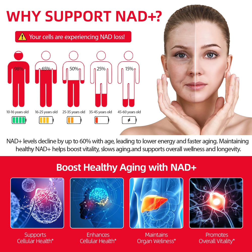 Liquid NAD+ absorption diagram