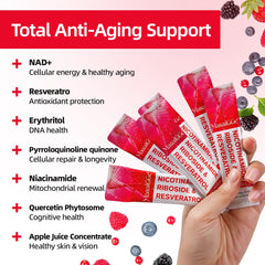 Serving size of NAD+ liquid supplement showing 1000mg per serving