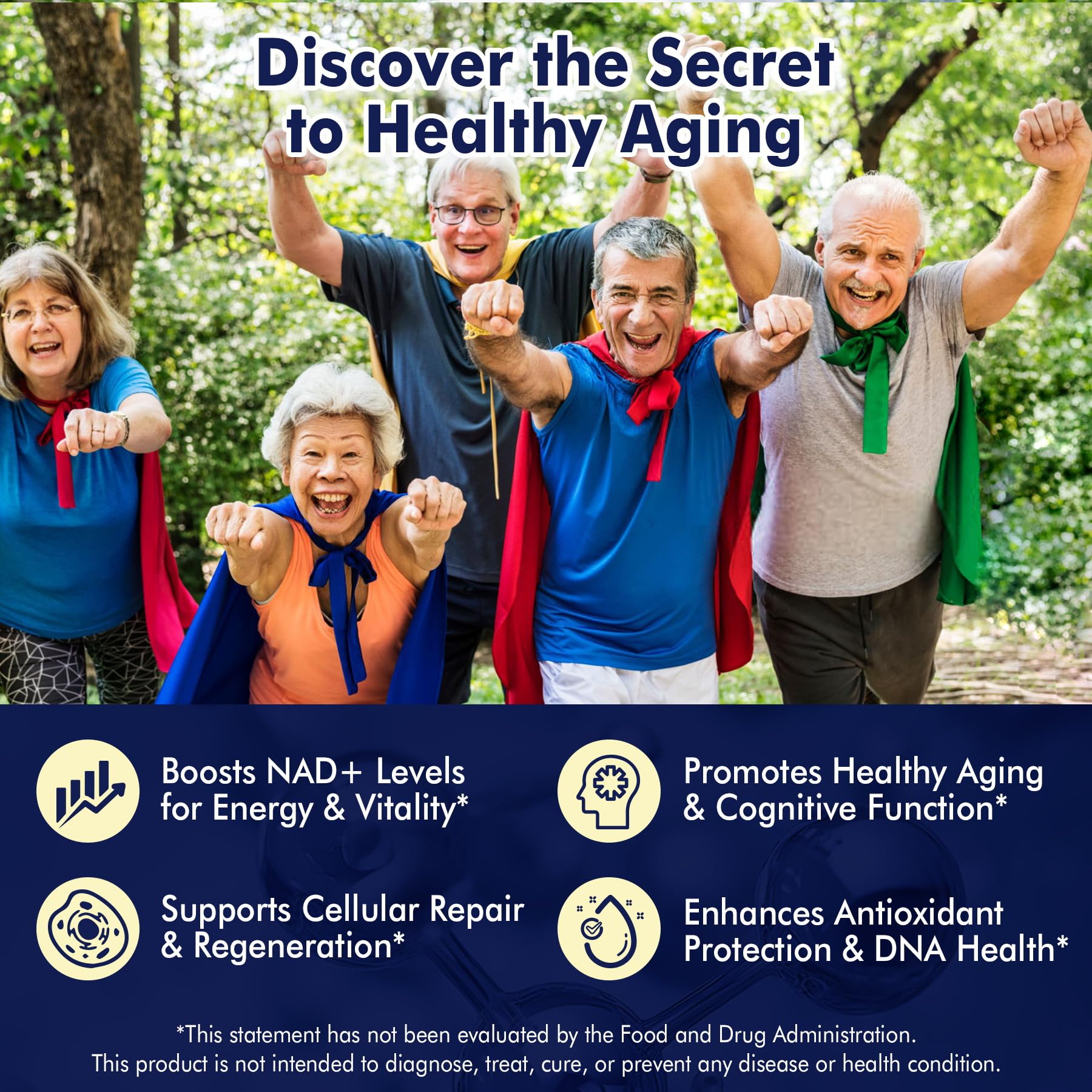 Close-up of NMNH capsules showing 500mg dosage