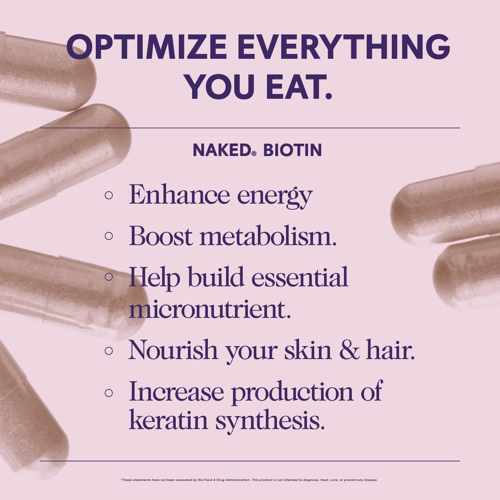 Vegan, Non-GMO Biotin supplement label