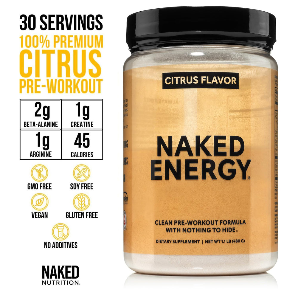 Close-up of Citrus Energy powder and scoop