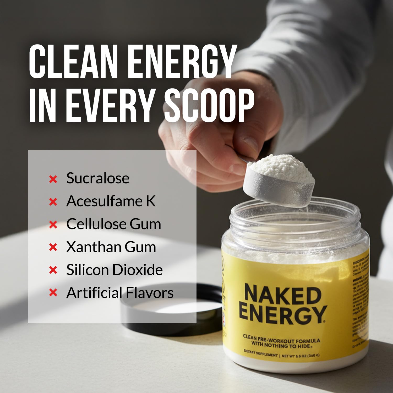 Naked Energy vegan, unflavored packaging