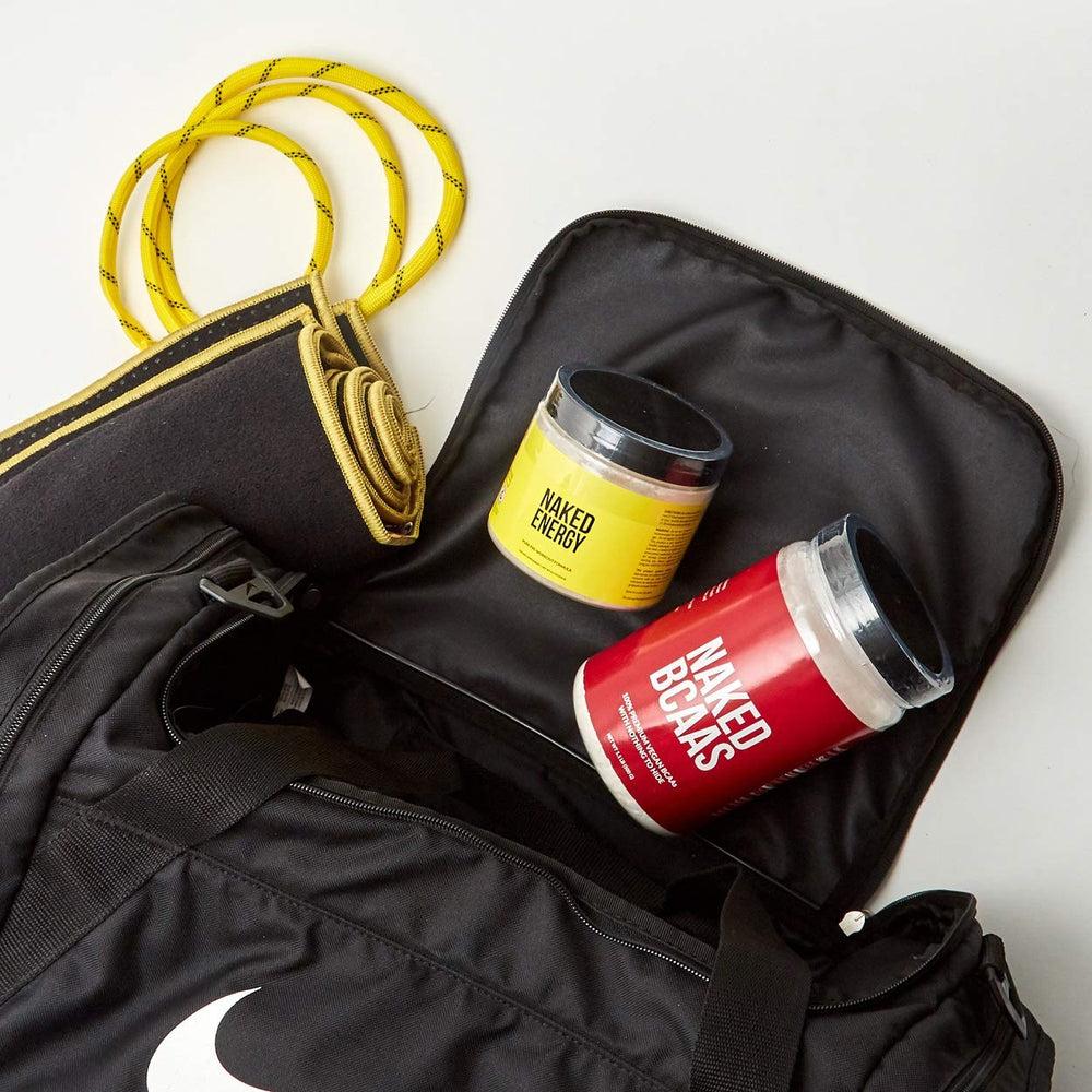 No added sweeteners, colors or flavors claim on Naked Energy packaging