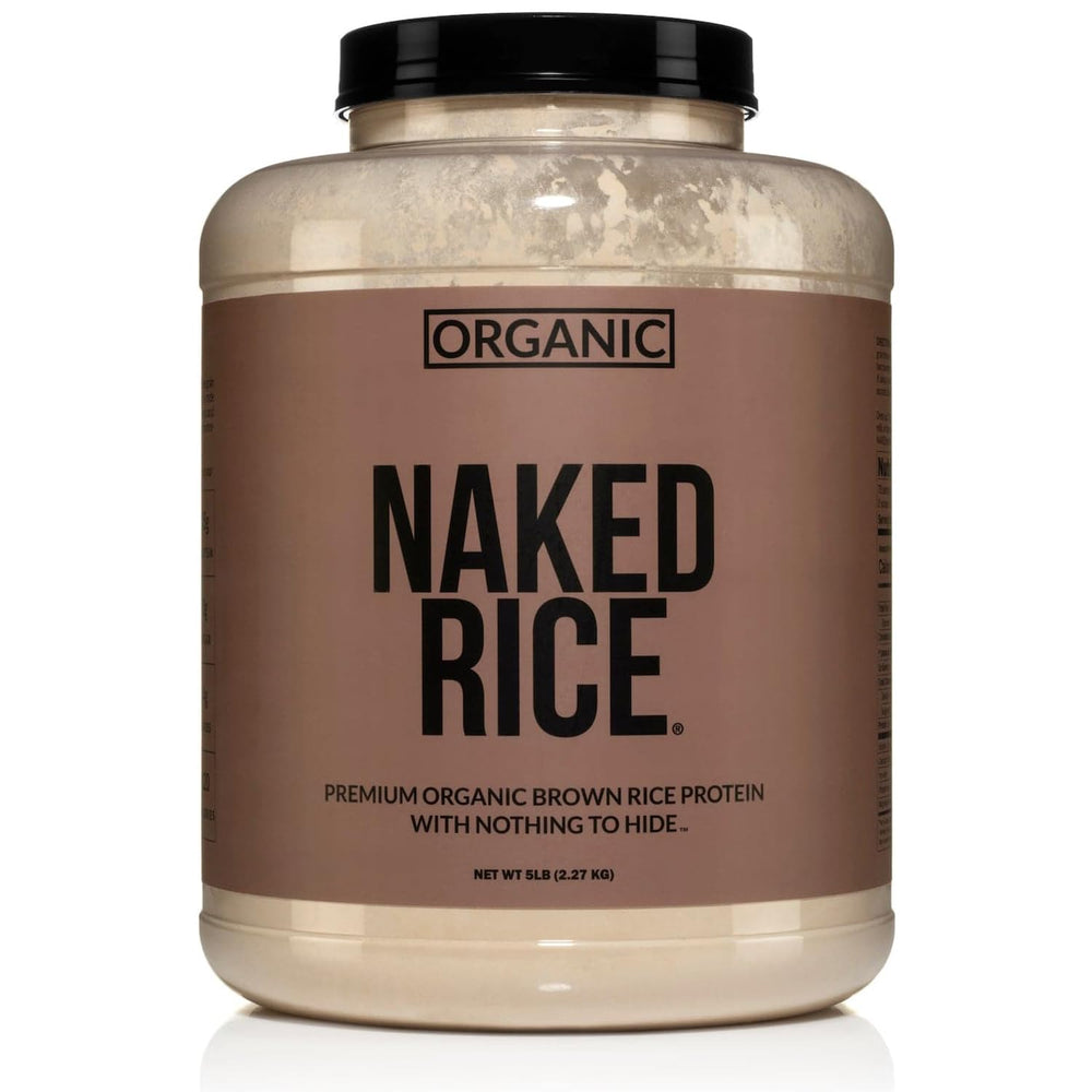 Naked Rice Organic Brown Rice Protein Powder jar label