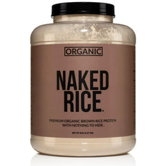 Naked Rice Organic Brown Rice Protein Powder jar label