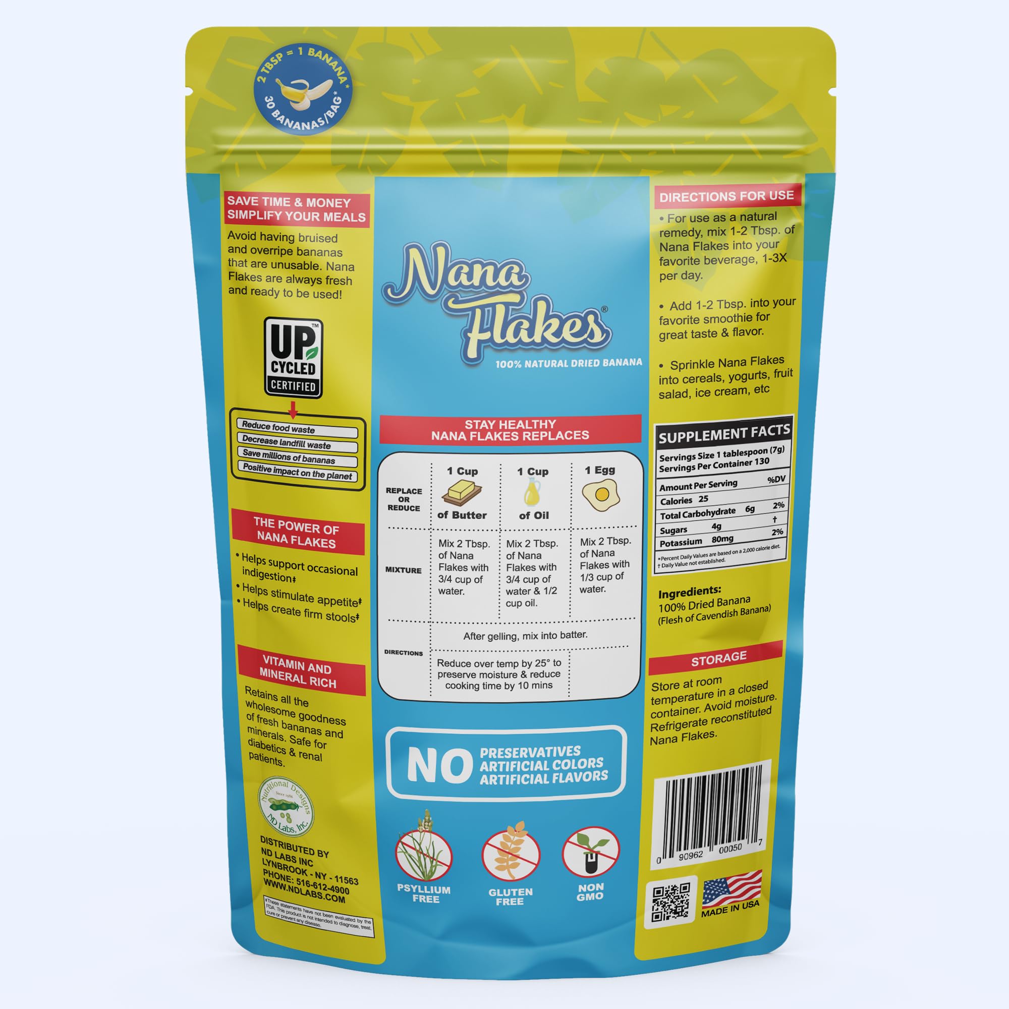 Resealable pouch and packaging of Nana Flakes