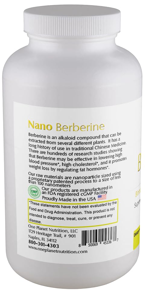 Nano Berberine particles concept for enhanced absorption