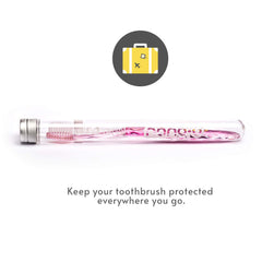Nano-b manual toothbrush pink side view