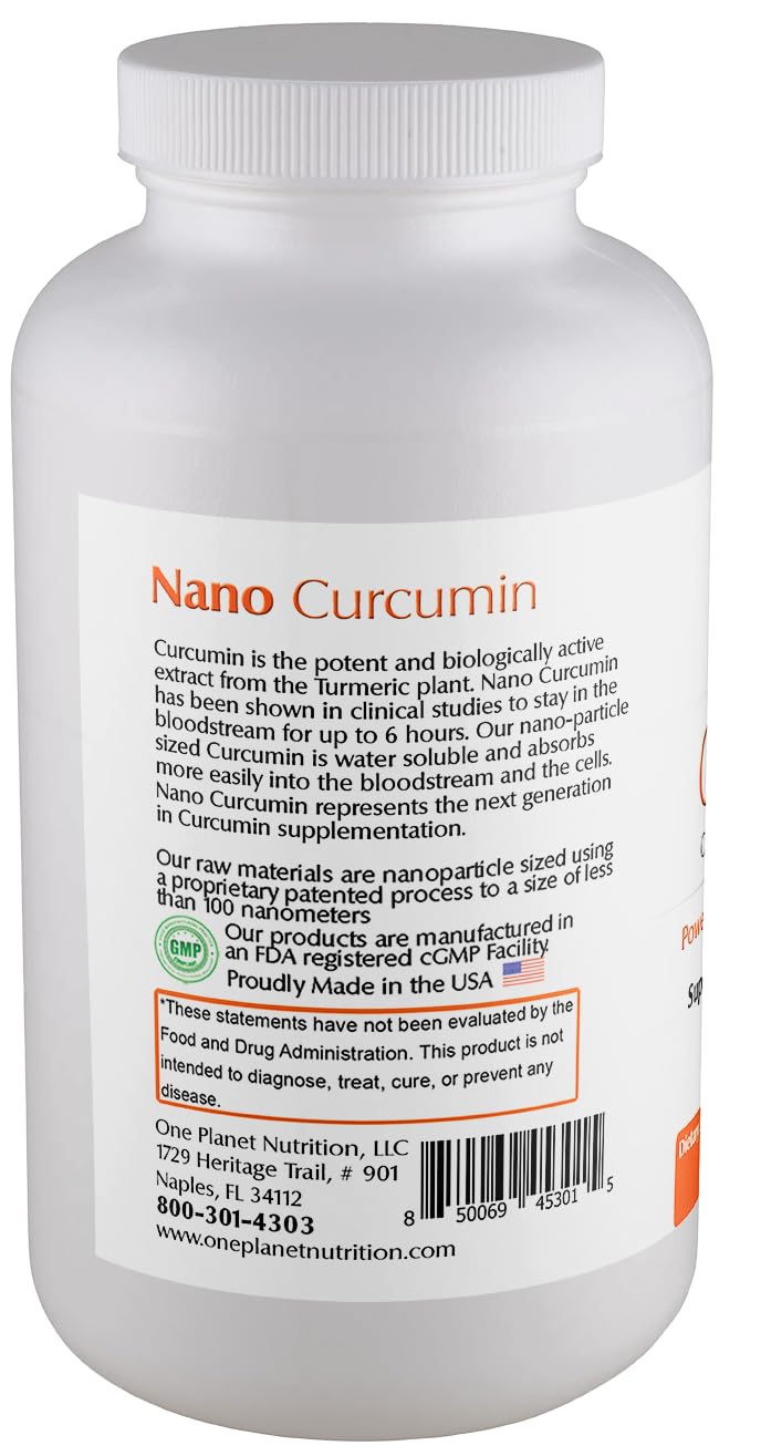 Close-up of nano curcumin veggie capsules