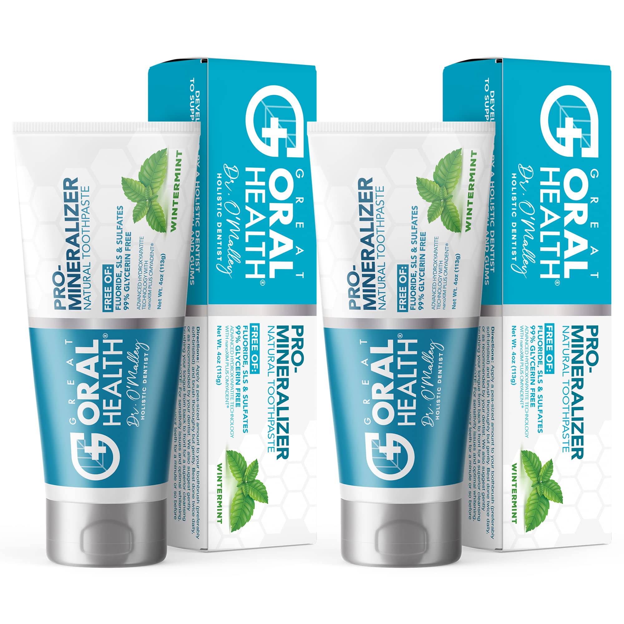 Product front view of Nano Hydroxyapatite Fluoride-Free Toothpaste