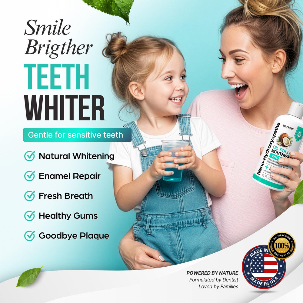 Smooth, non-greasy texture of oil pulling mouthwash