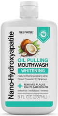 Nano hydroxyapatite oil pulling mouthwash bottle 8oz