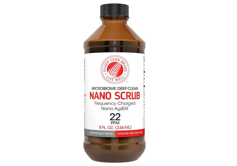 Nano Scrub bottle from Silver Fern Brand, 8 oz, 48 servings.