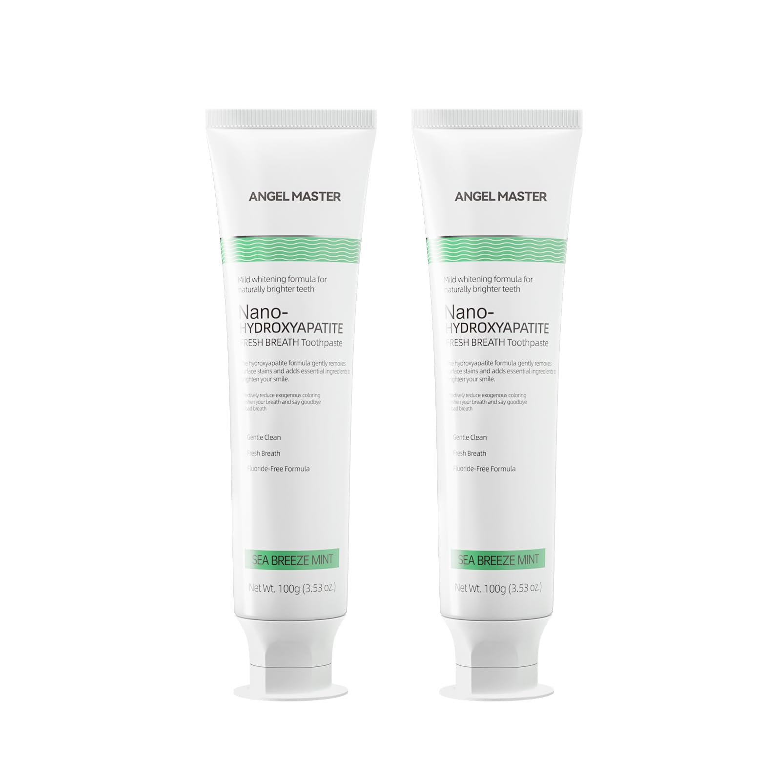 Front view of Nano Hydroxyapatite Toothpaste box and tube