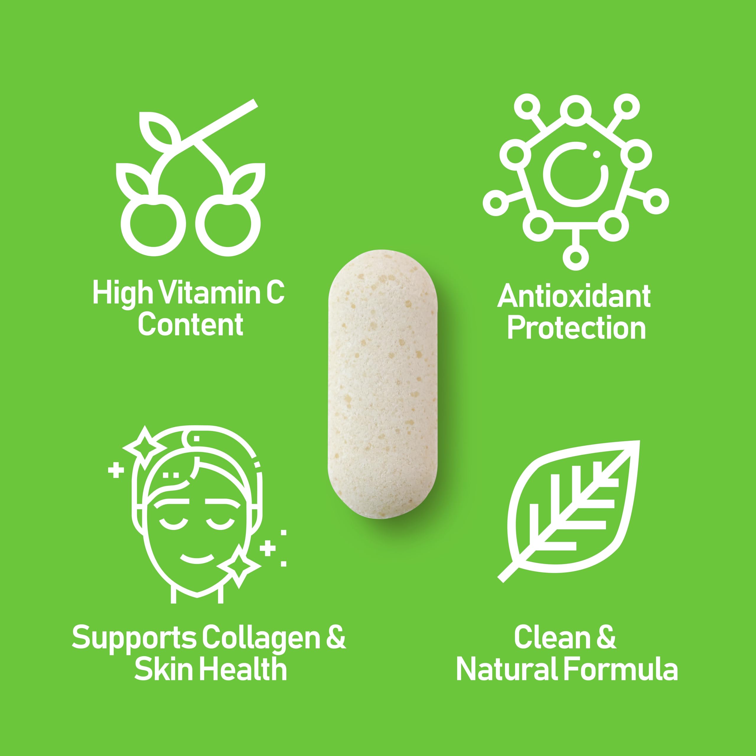 Label on NANOWELL Acerola Cherry Vitamin C 1000mg bottle